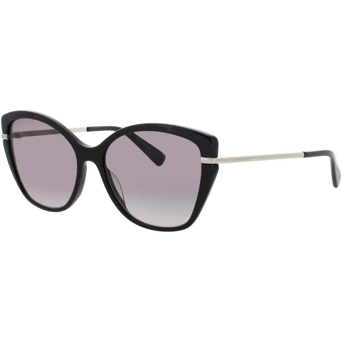 Longchamp LO627S-N 001 Black Women`s Cat Eye Acetate Full Rim Sunglasses