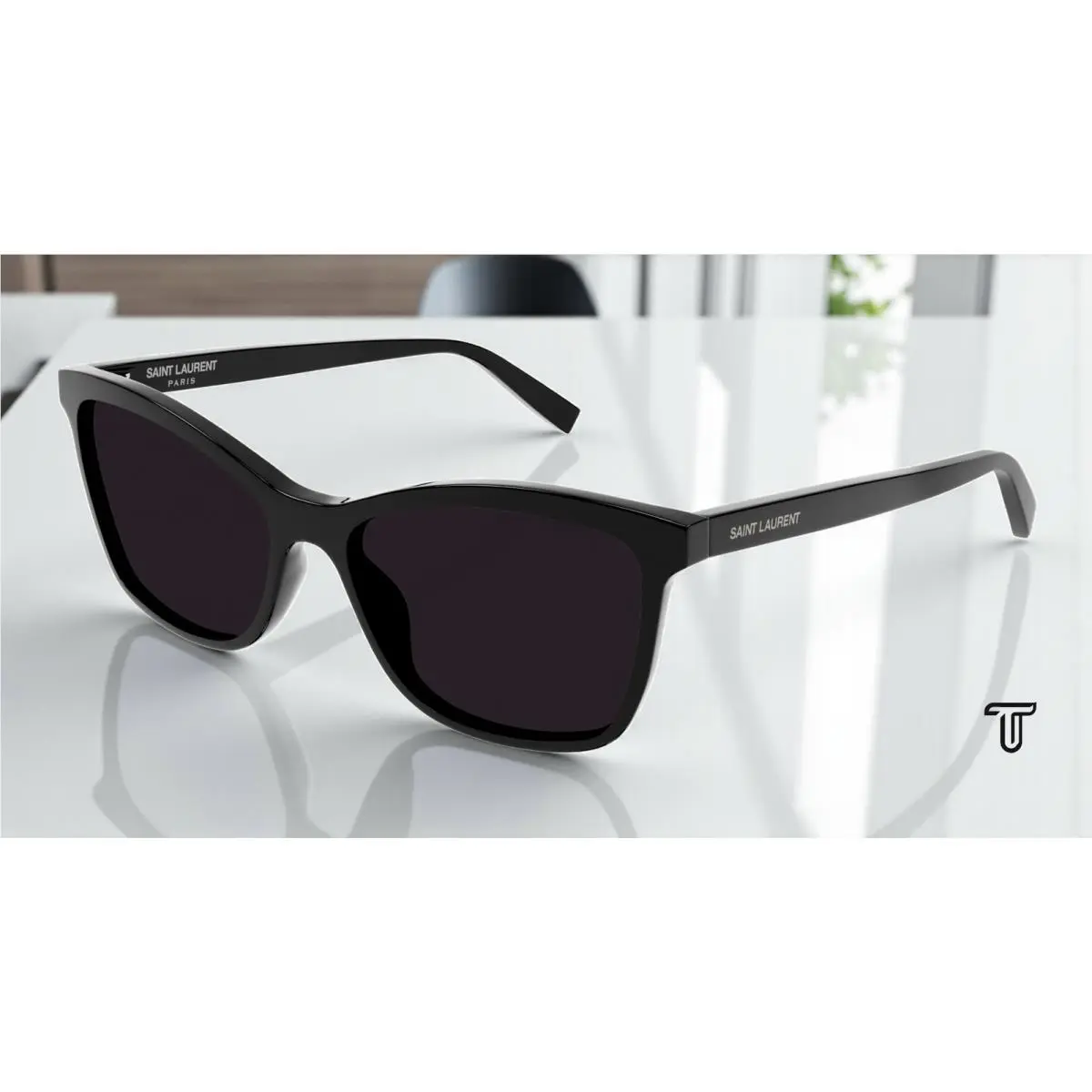 Saint Laurent SL 502 001 Cat Eye Acetate Black 56 mm Women`s Sunglasses