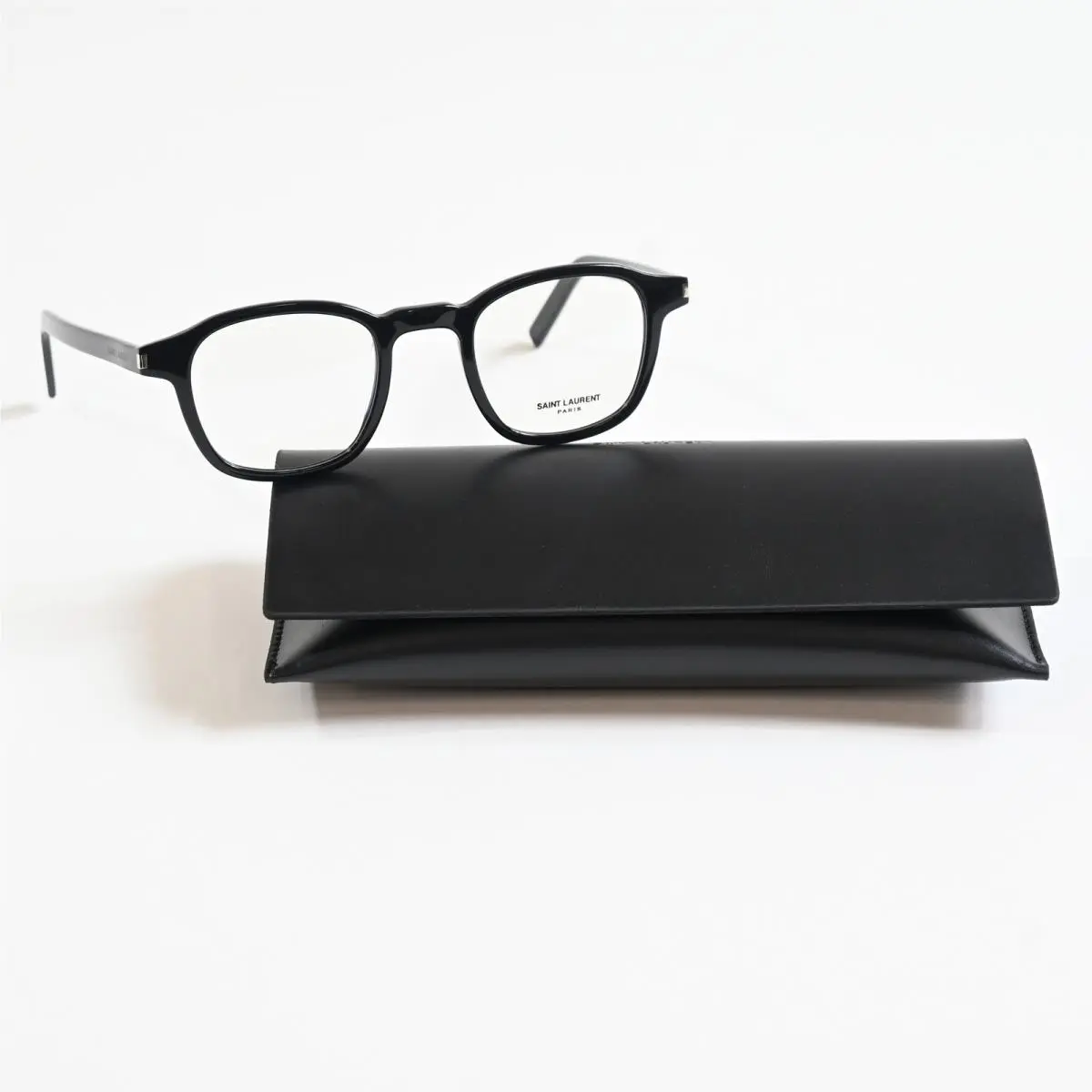 Yves Saint Laurent SL-549O-SLIM 001 Mens Eyeglasses Black 47mm