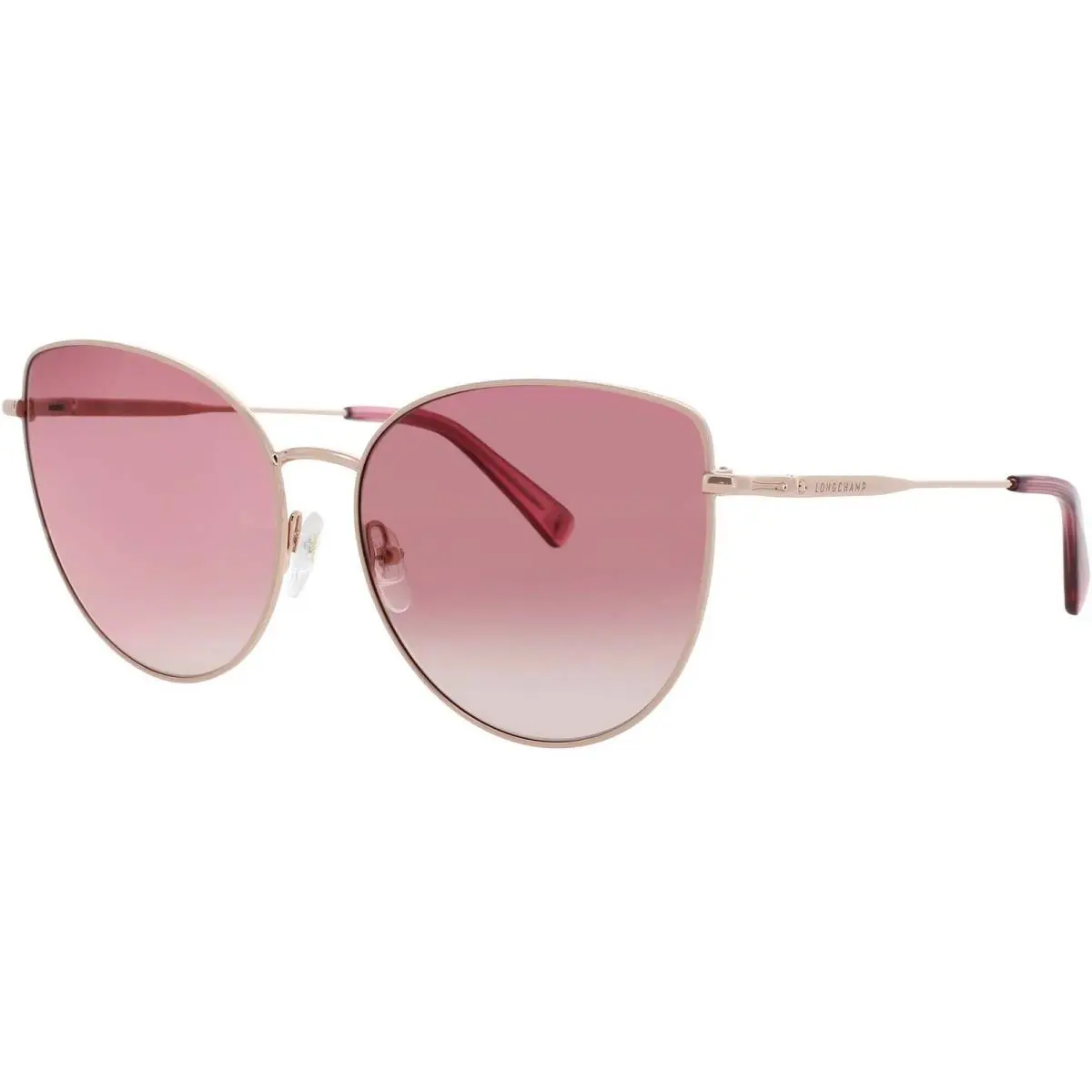 LO158S-N 729 Rose Gold/rose Cat Eye Full Rim Metal Women`s Sunglasses by Longchamp