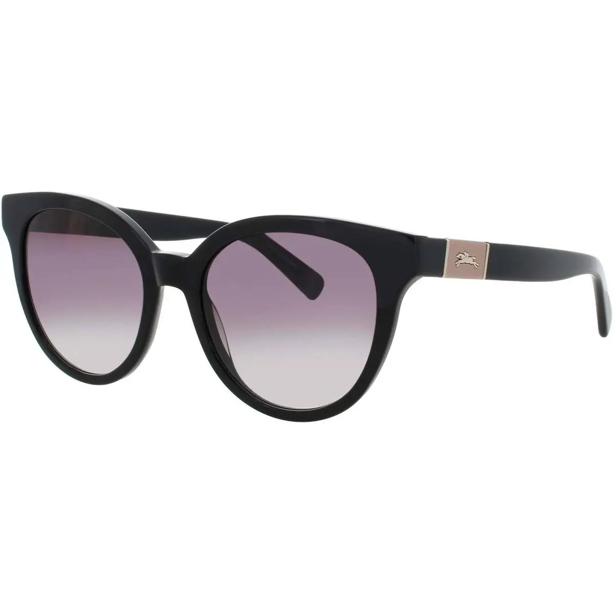 LO697S-N 001 Black Cat Eye Women`s Full Rim Acetate Sunglasses by Longchamp