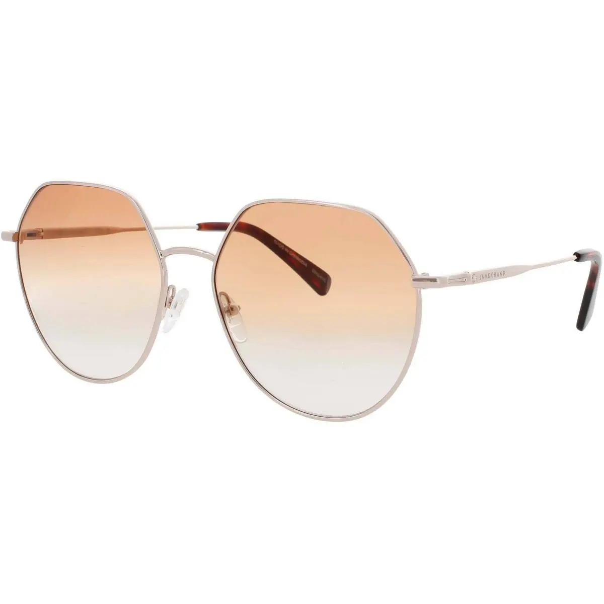 LO154S-N 773 Rose Gold/brick Full Rim Geometric Women`s Sunglasses by Longchamp