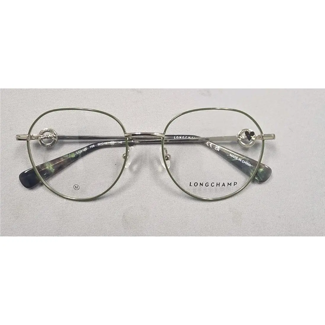 LO 2165 708 Gold Green Eyeglasses Frames 52-18 by Longchamp