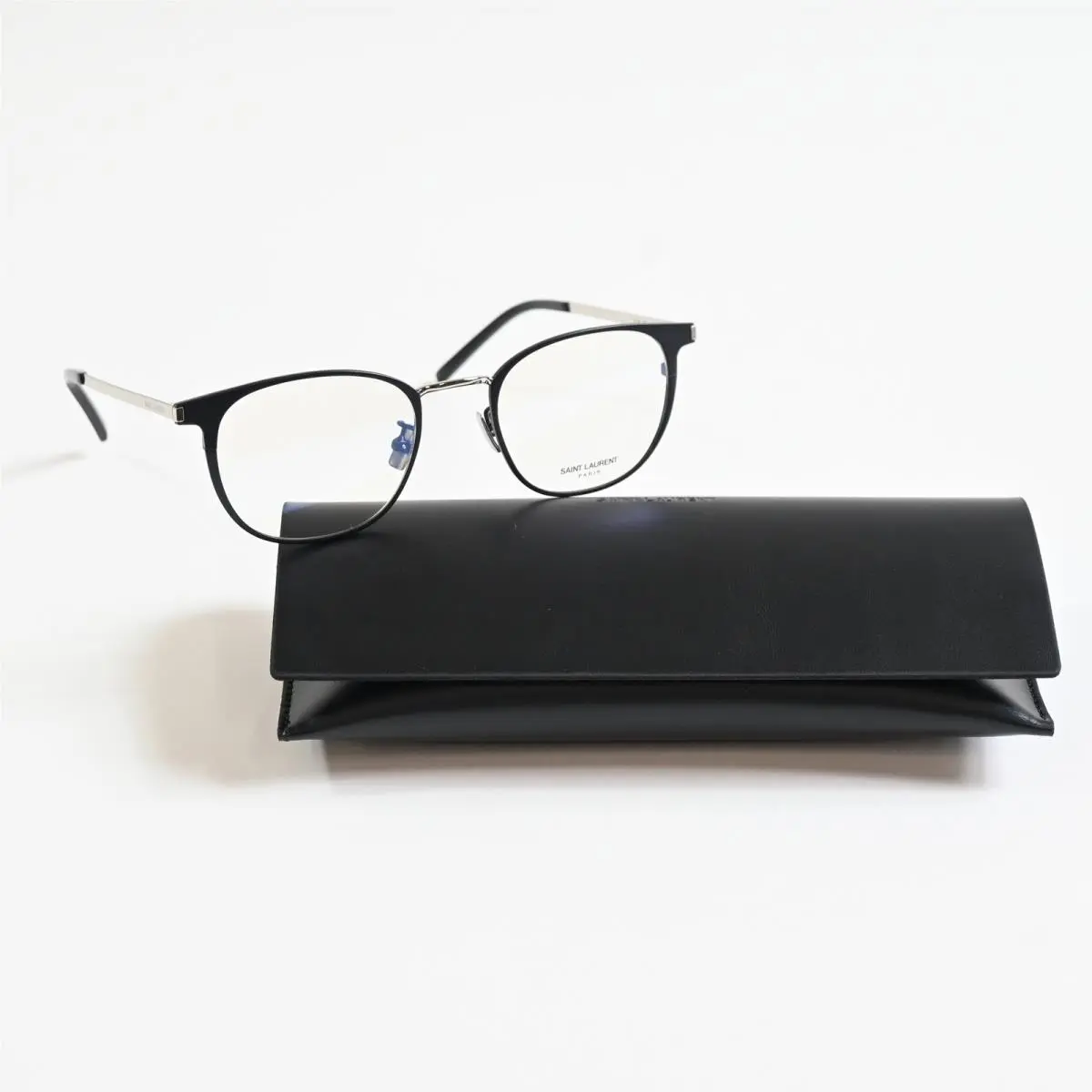 Yves Saint Laurent SL-584O 002 Unisex Eyeglasses Black/silver 51