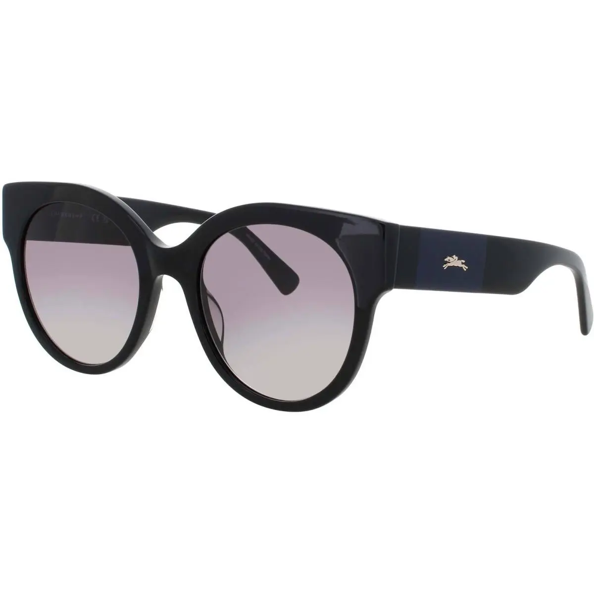 LO673S-N 001 Black Acetate Cat Eye Women`s Full Rim Sunglasses by Longchamp