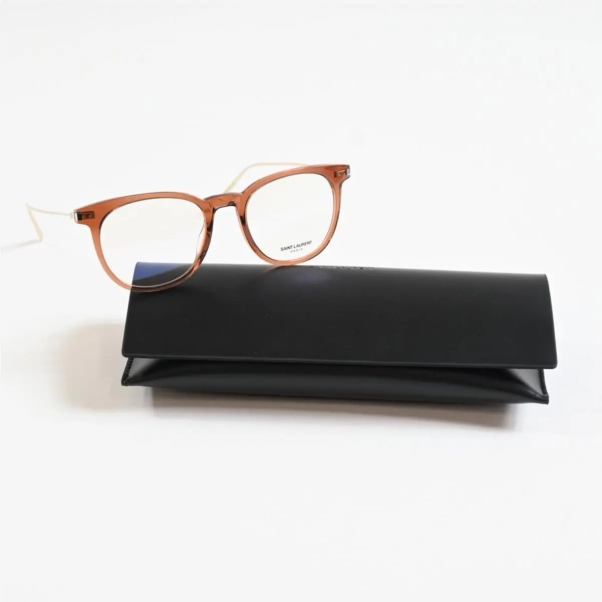 Yves Saint Laurent SL-579O 003 Mens Eyeglasses Brown/gold 49mm
