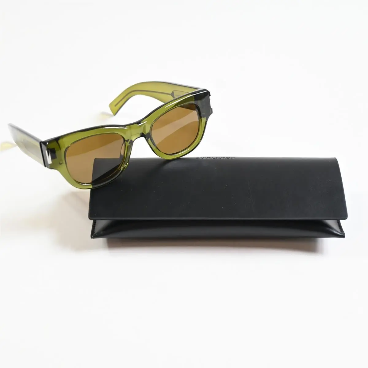 SL-573S 006 Womens Sunglasses Green 49mm by Yves Saint Laurent