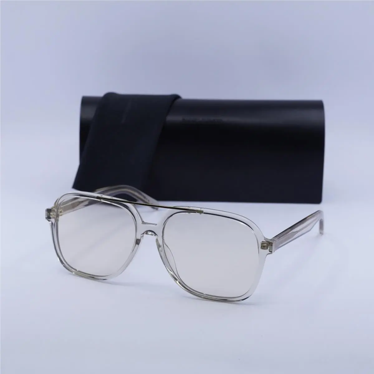 Saint Laurent SL545 002 Transparent Beige/light Yellow 58-16-145 Sunglasses by Yves Saint Laurent