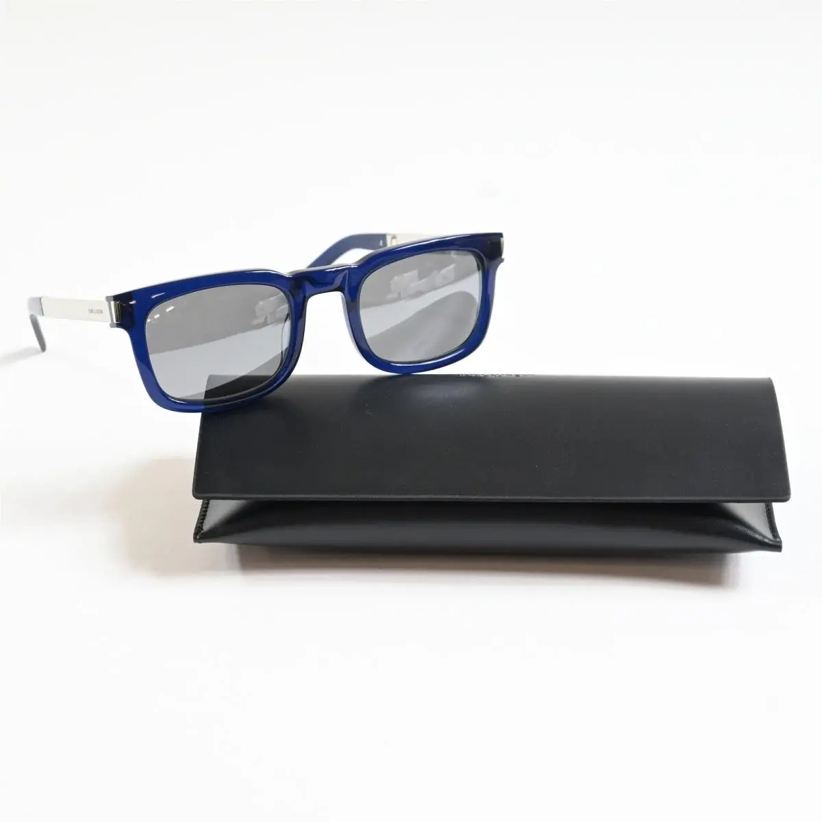 SL-581S 006 Unisex Sunglasses Blue/silver 51 by Yves Saint Laurent