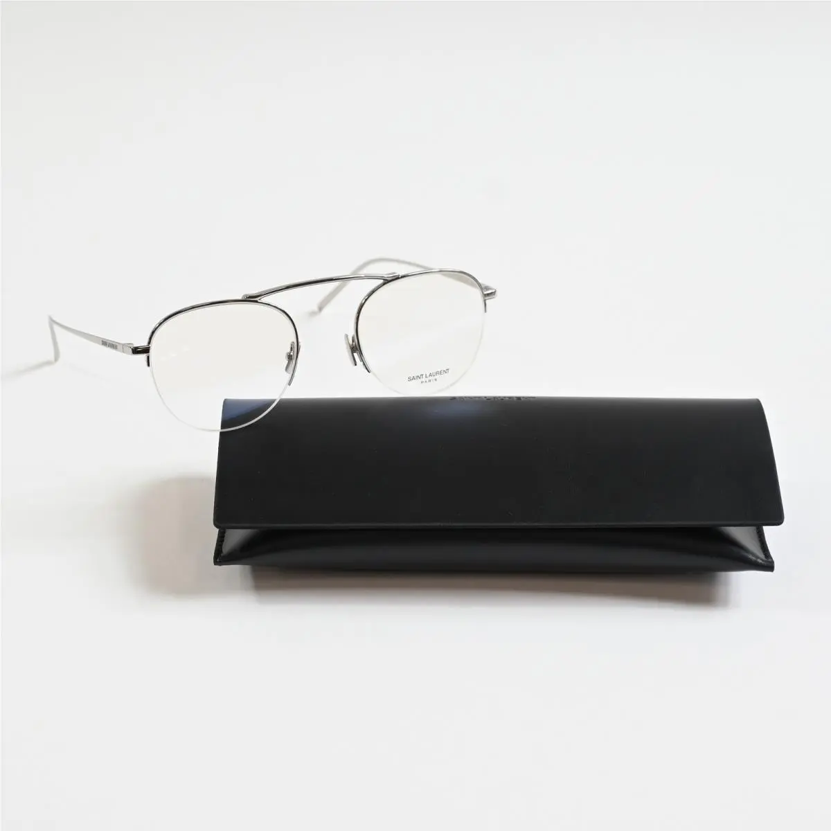 Yves Saint Laurent SL-576O 001 Unisex Eyeglasses Clear Silver 51
