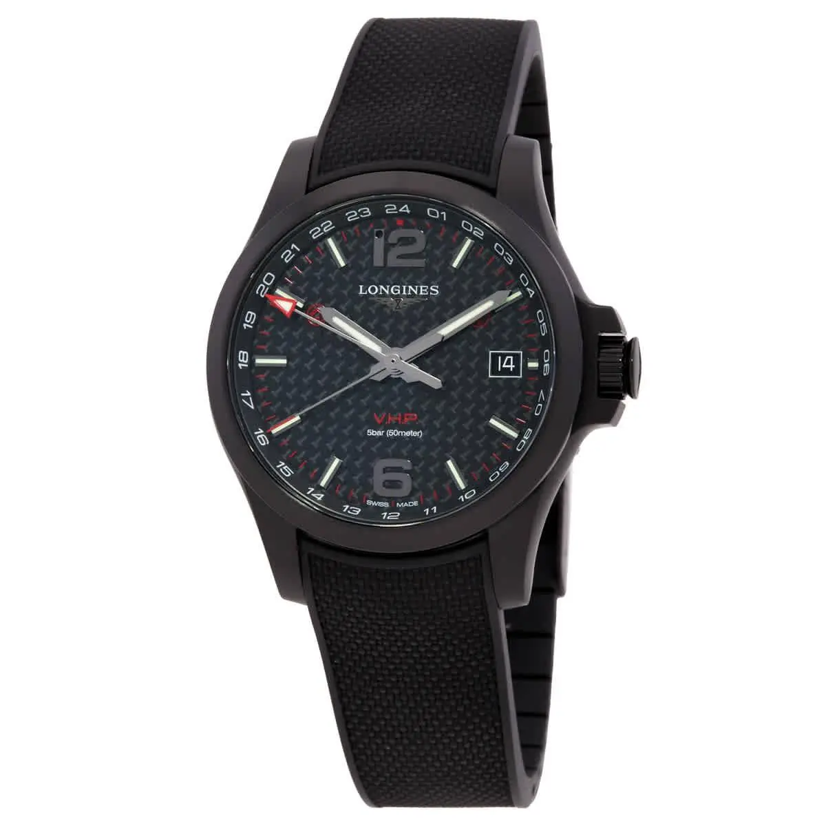 Conquest V.h.p. Quartz Black Dial Men`s Watch L37182669 by Longines