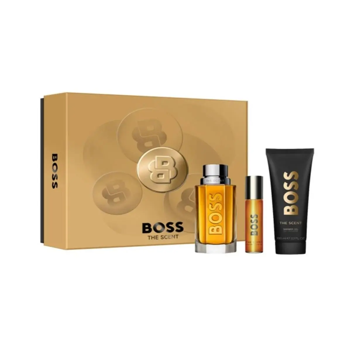 Hugo Boss The Scent 3.3 oz Edt Mens Cologne+ 3.3 Gel+ 0.33 Travel Spray Set