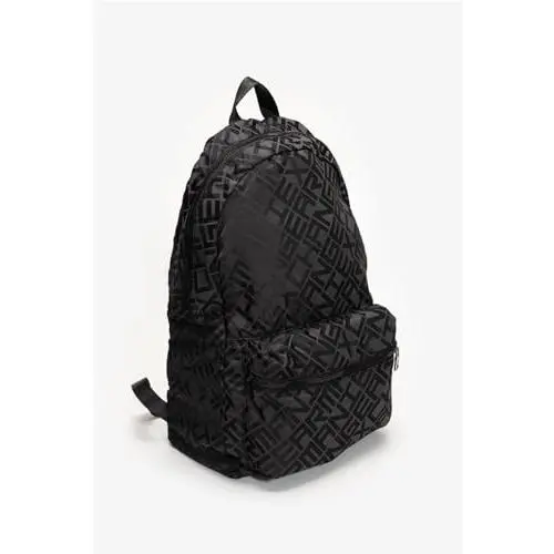 Black - Armani Exchange Men`s Malibu Backpack Allover Big Logo One Size