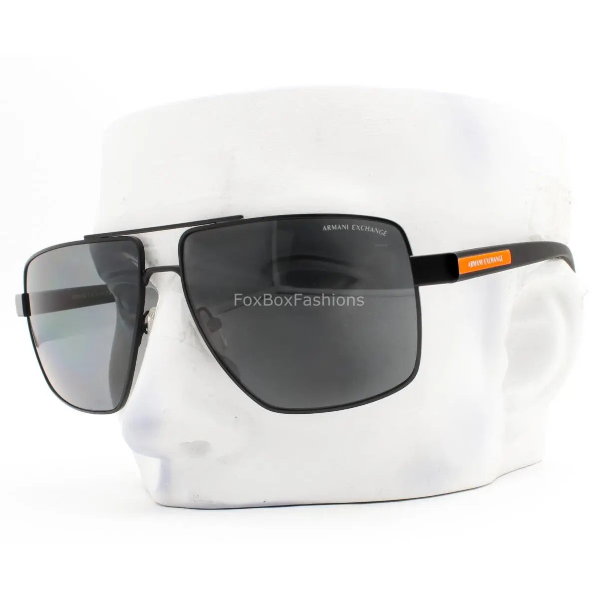 Armani Exchange Sunglasses Matte Black Polarized AX 2037S 6000/81 with Case