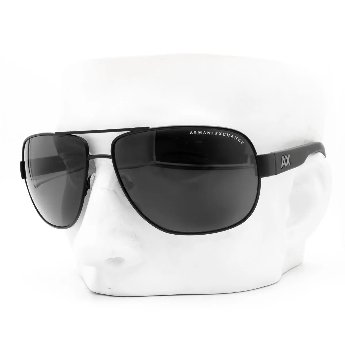 Armani Exchange Aviator Sunglasses Matte Black Gray Lens AX 2012S 606387 W/case
