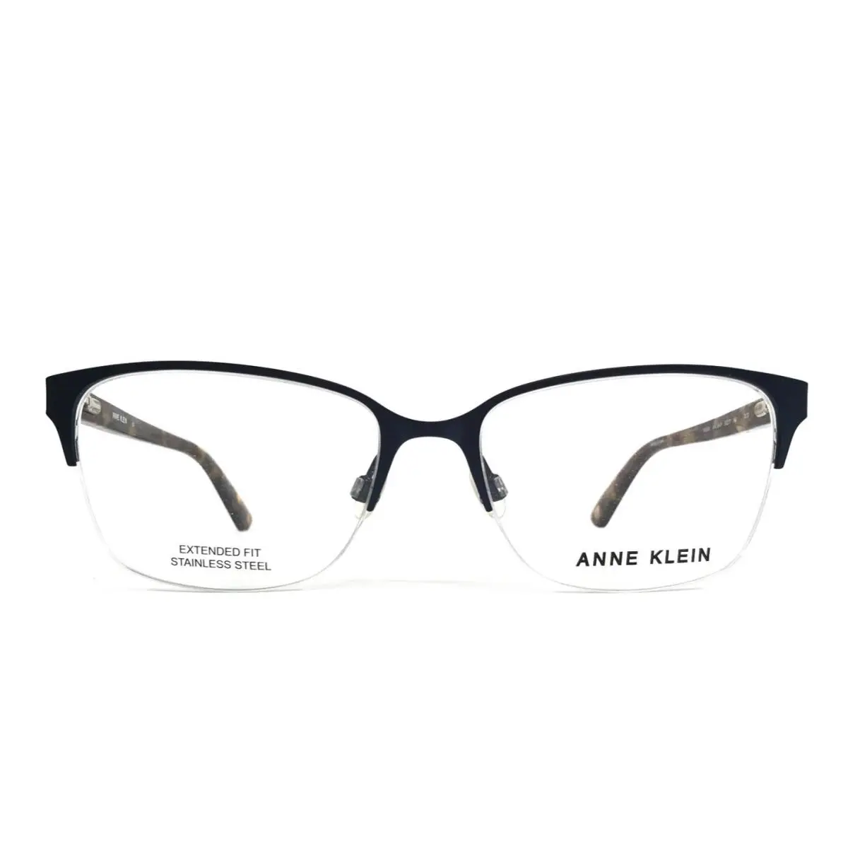 Eyeglasses Frames AK5083 414 Navy Tortoise Cat Eye Half Rim 55-17-140 by Anne Klein