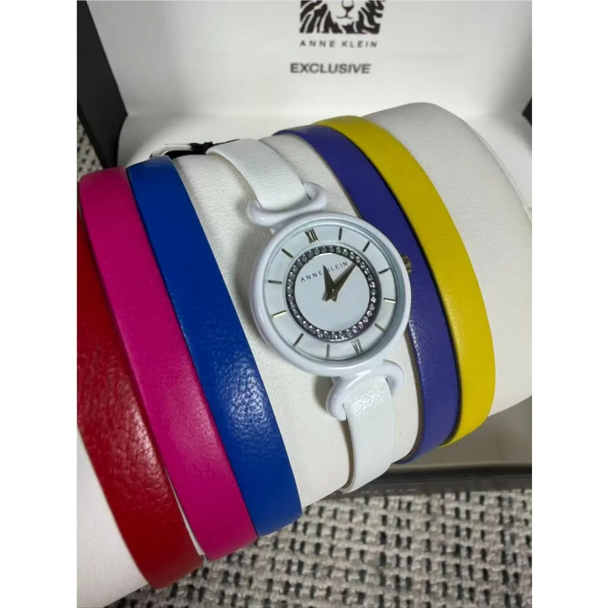 Women’s Multi Leather Watch Bracelet Gift Set by Anne Klein