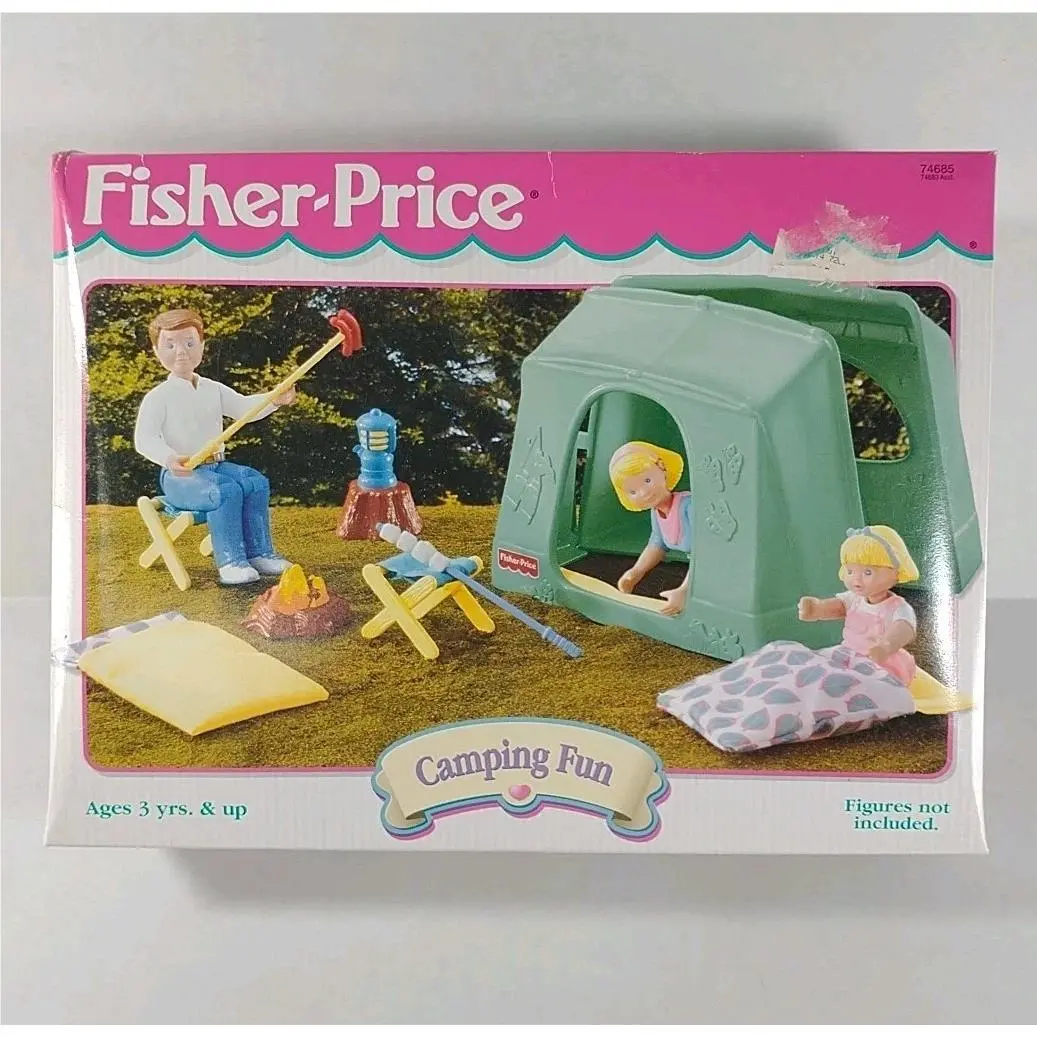 Vintage Fisher-price Loving Family Camping Fun Set 74685 Nos 1997