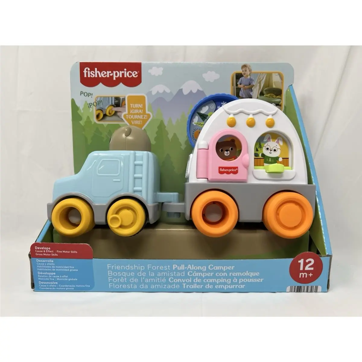 Fisher Price Friendship Forest Pull Along Camper Baby Toddler Learning Toy