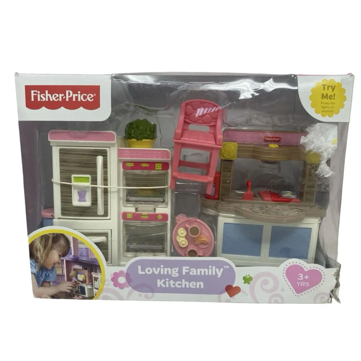 Fisher Price Dollhouse Loving Family Kitchen Lights Sounds Sink Coffee Maker