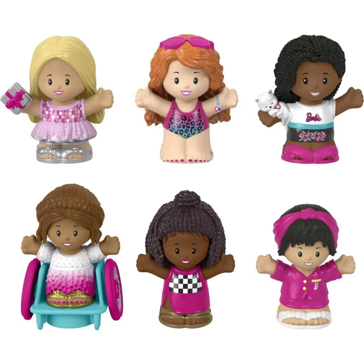 Barbie Little People Gift Set 6 Figures Role Play Themes For Toddlers Ages 18M+