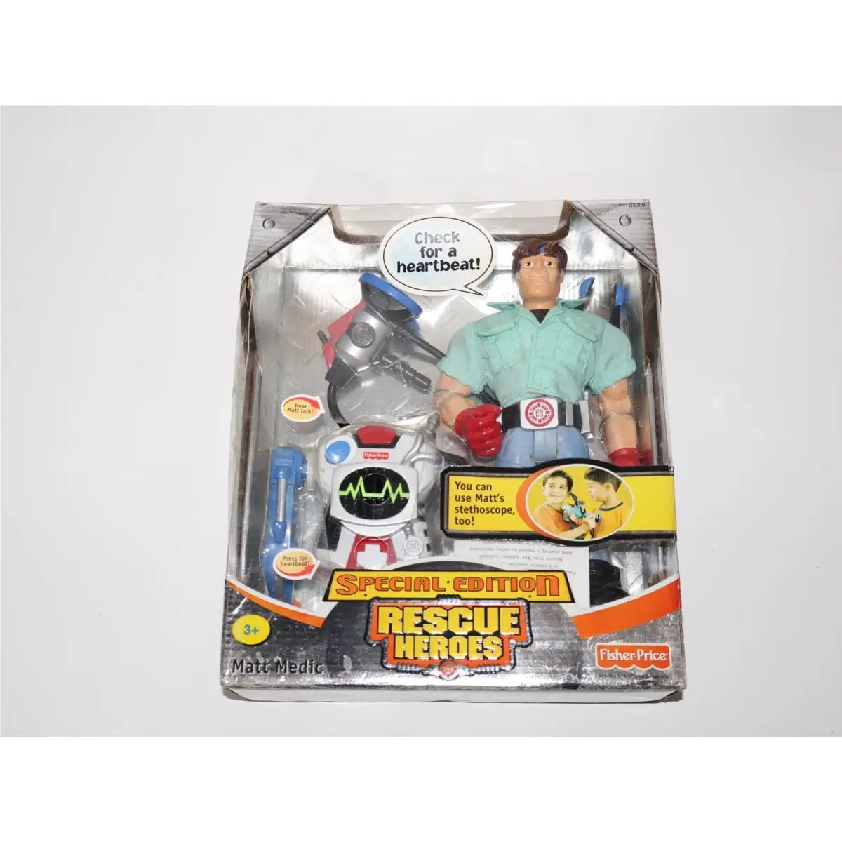 Fisher Price Rescue Heroes 2003 Special Edition 10” Matt Medic Doll New/rare