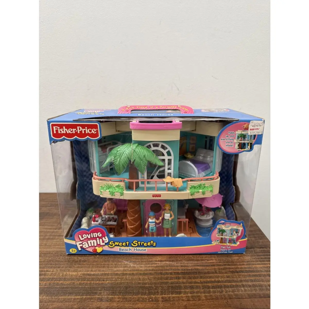 2001 Fisher Price Sweet Streets Beach House Loving Family Play House Set