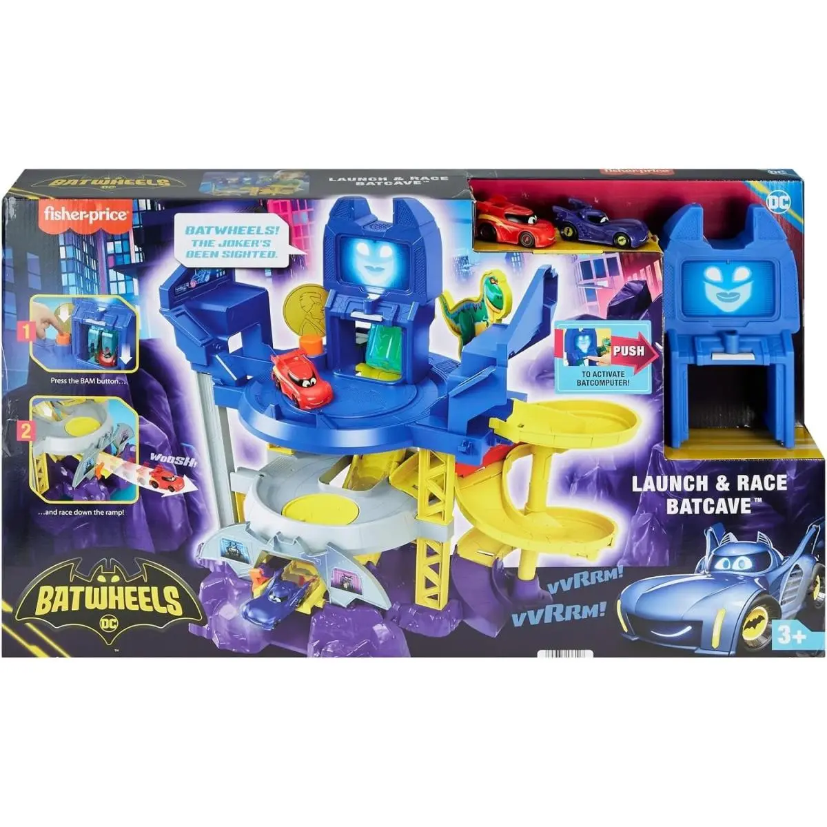 Fisher-price DC Batwheels Toy Car Race Track Playset