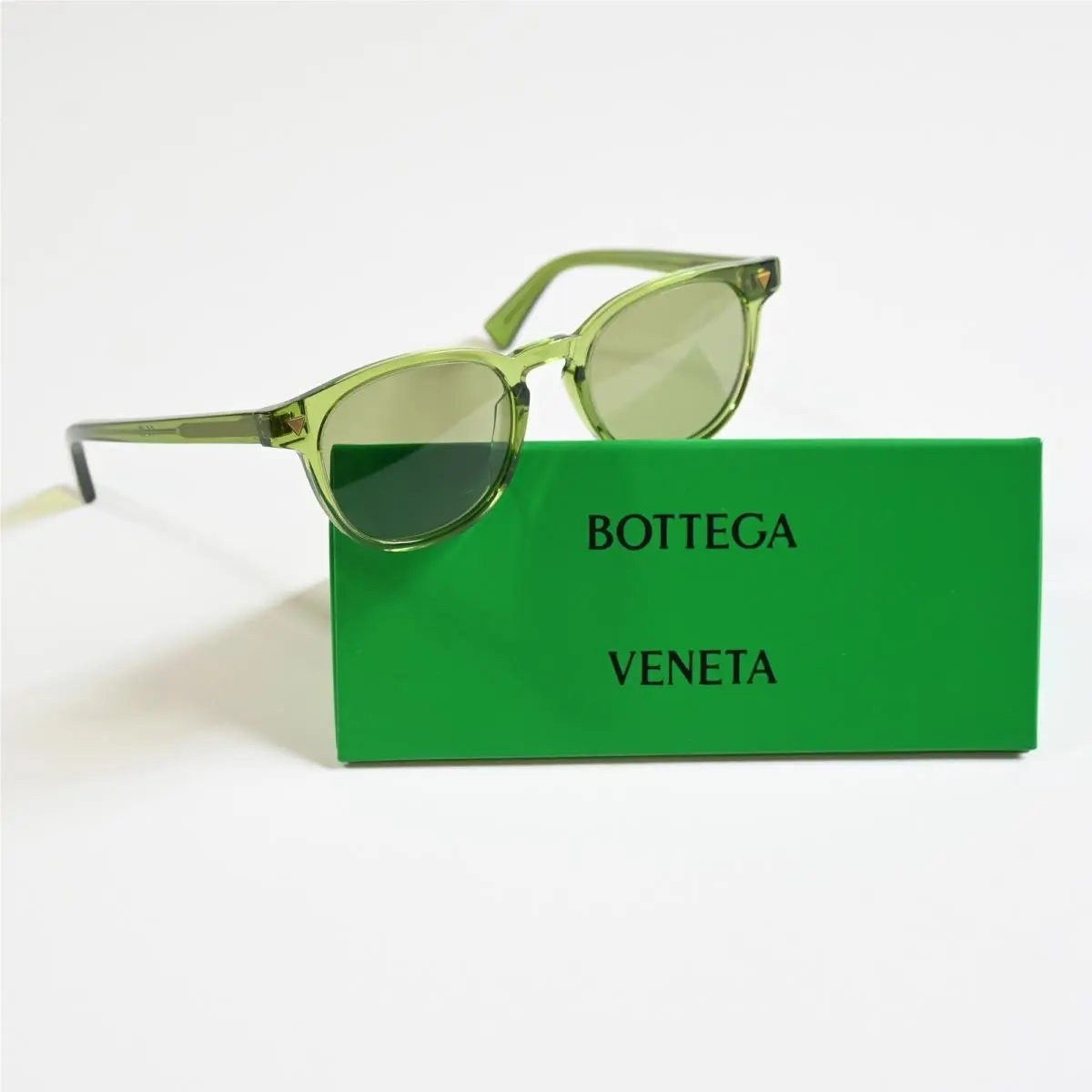 Bottega BV1253S 003 Mens Sunglasses Clear Green 50mm by Bottega Veneta