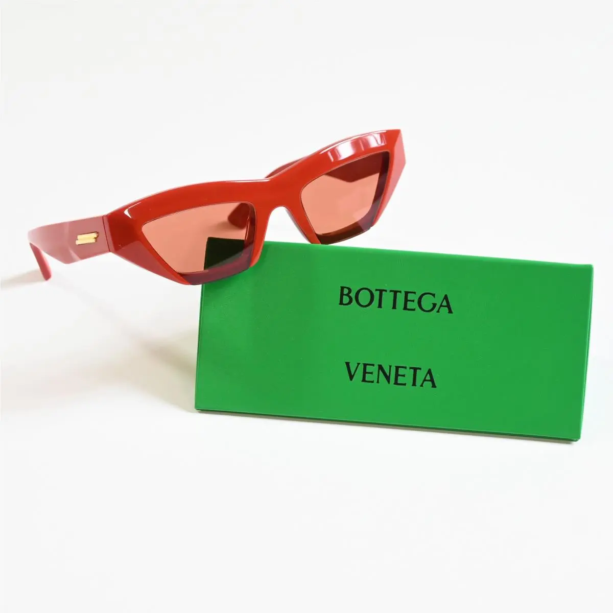 Bottega BV1219S 004 Womens Sunglasses Orange/gold 53mm by Bottega Veneta