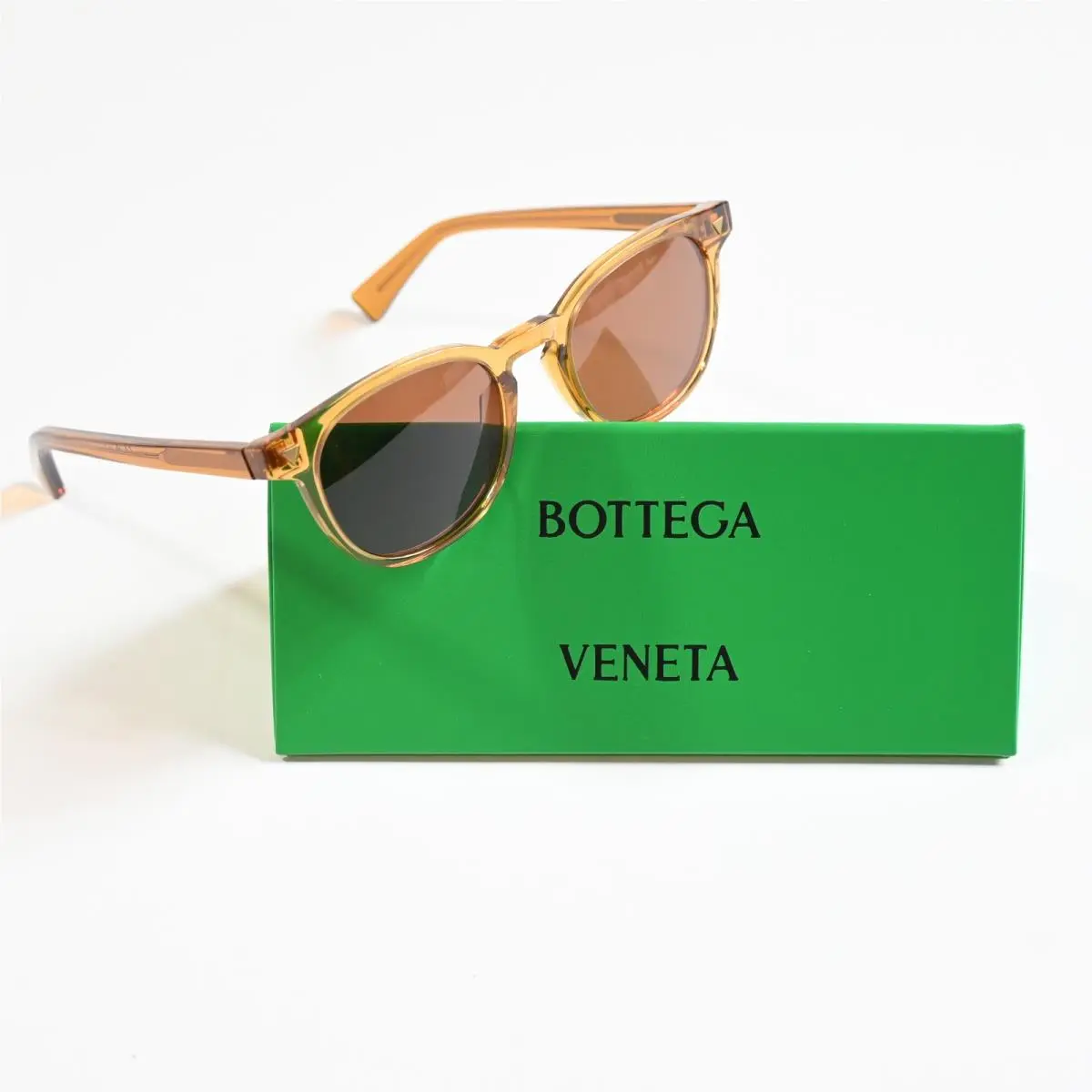 Bottega BV1253S 004 Mens Sunglasses Clear Yellow 50mm by Bottega Veneta