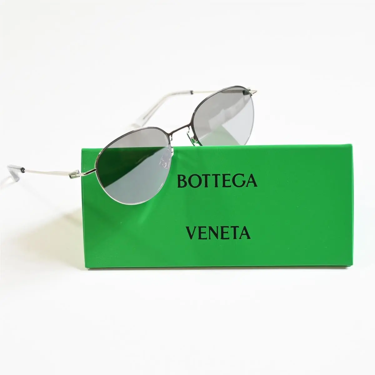 Bottega BV1268S 003 Mens Sunglasses Silver 51mm by Bottega Veneta