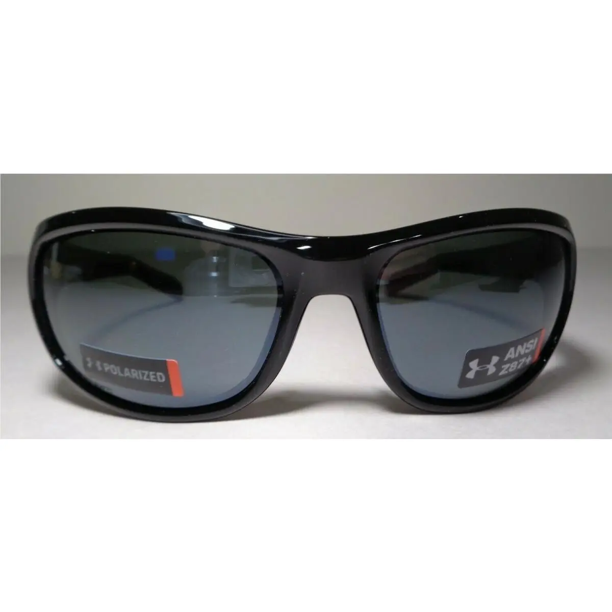 Under Armour Capture Shiny Black Gray Storm Men`s Polarized Sunglasses