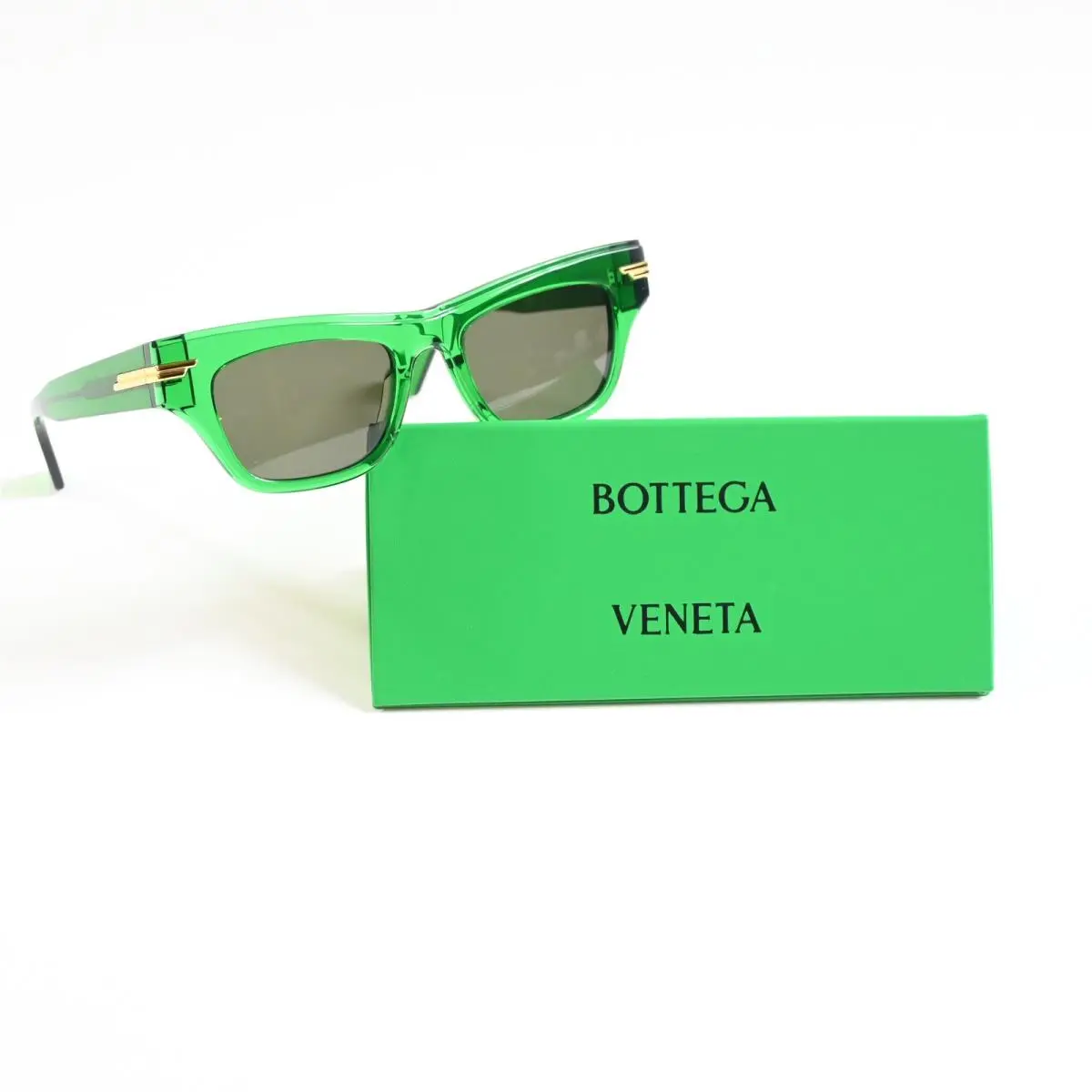 Bottega BV1122S 004 Womens Sunglasses Lime/gold 51mm by Bottega Veneta