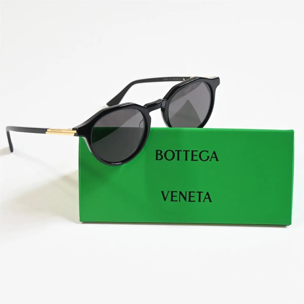 Bottega BV1260S 001 Mens Sunglasses Black/gold 49mm by Bottega Veneta