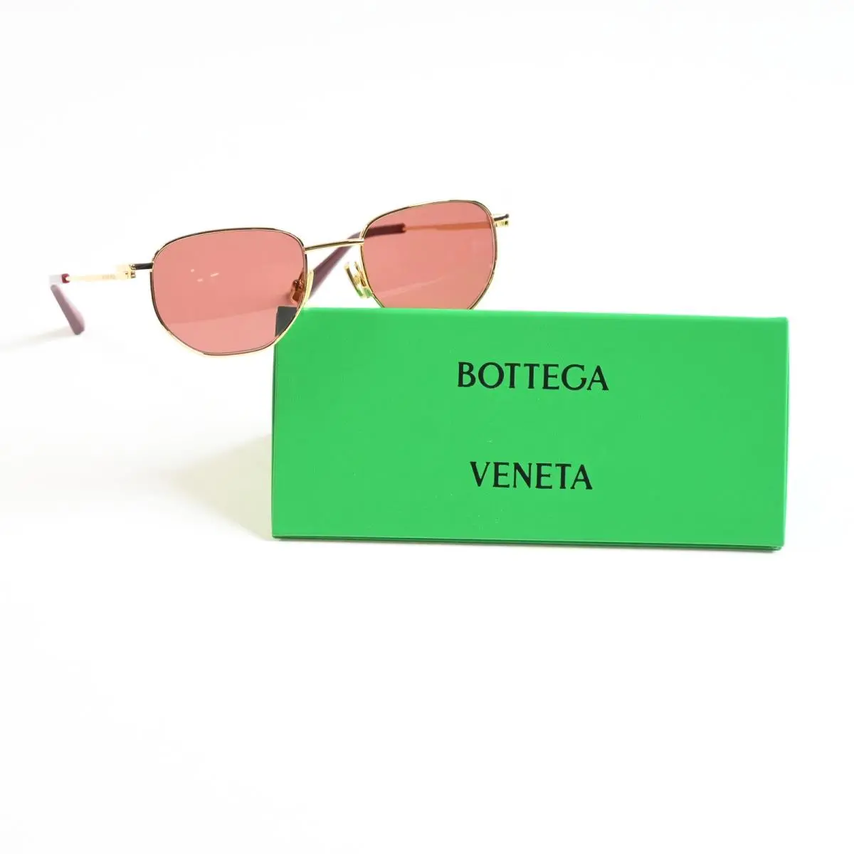 Bottega BV1301S 003 Unisex Sunglasses Gold/brown 50mm by Bottega Veneta