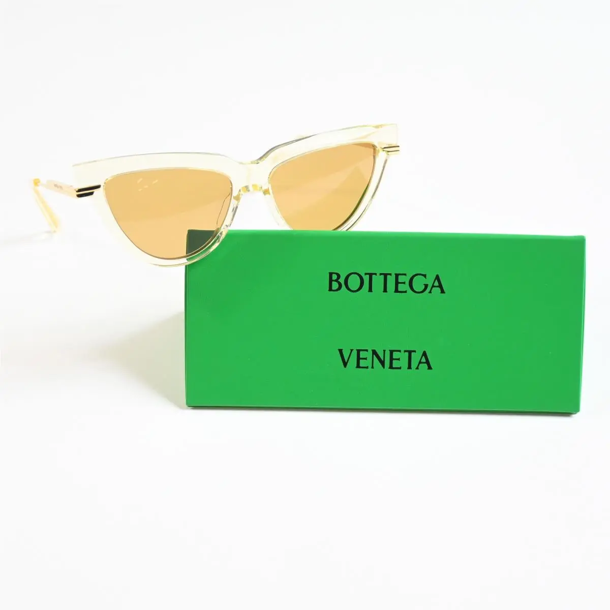Bottega BV1265S 004 Womens Sunglasses Clear Yellow/gold 54mm by Bottega Veneta