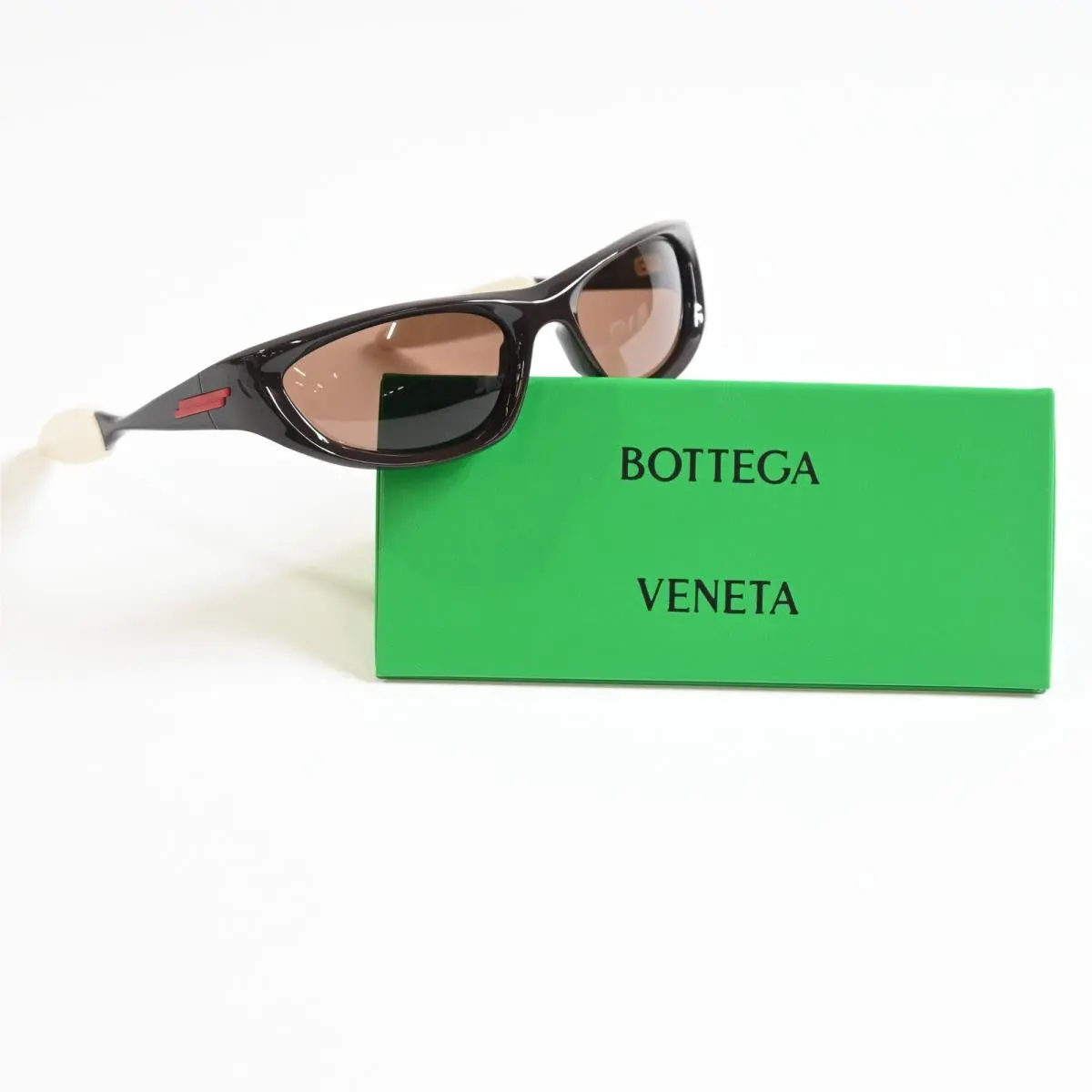 Bottega BV1184S 002 Unisex Sunglasses Black/red 58mm by Bottega Veneta