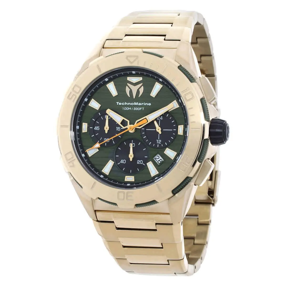 Technomarine Seven Seas Gmt Chronograph Olive Green and Black Dial Men`s Watch by TechnoMarine