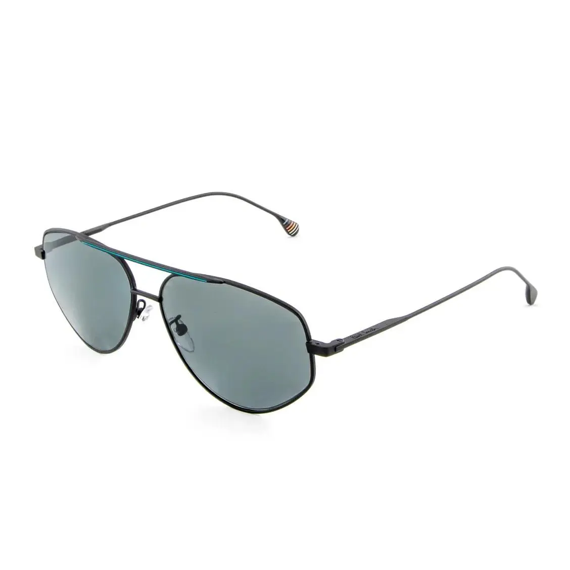 Paul Smith PSSN05361P 004 Matte Black Drake Aviator Sunglasses with Grey Len