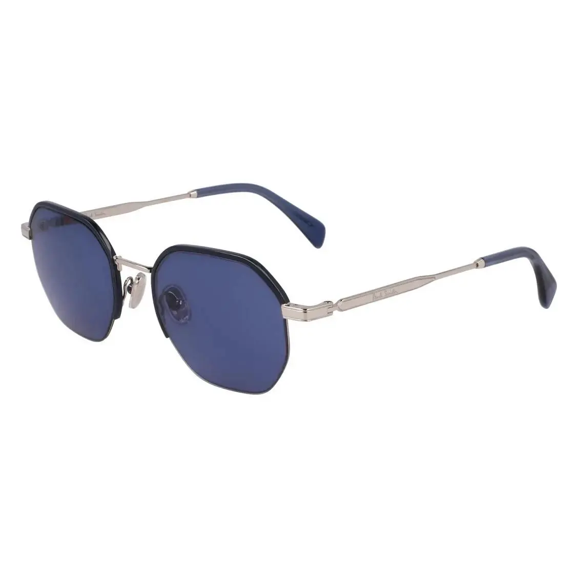 Paul Smith PS24110S 004 Silver Blue Lovell Sunglasses with Blue Lenses