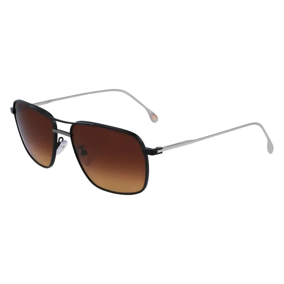 Paul Smith PSSN07958 002 Black Silver Foster Sunglasses with Brown Lenses