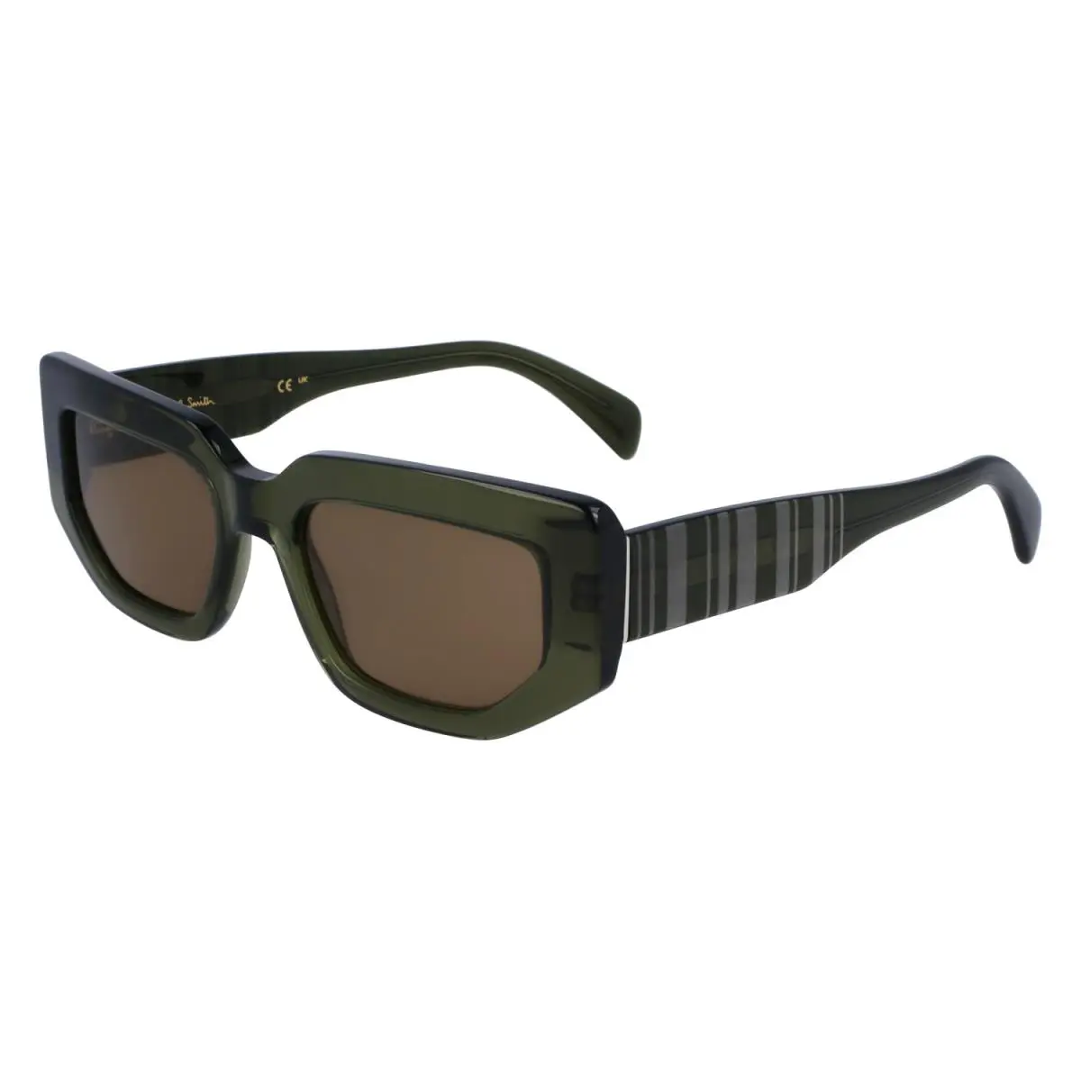 Paul Smith PS24617S 318 Crystal Dark Olive Kennet Sunglasses with Green Lens