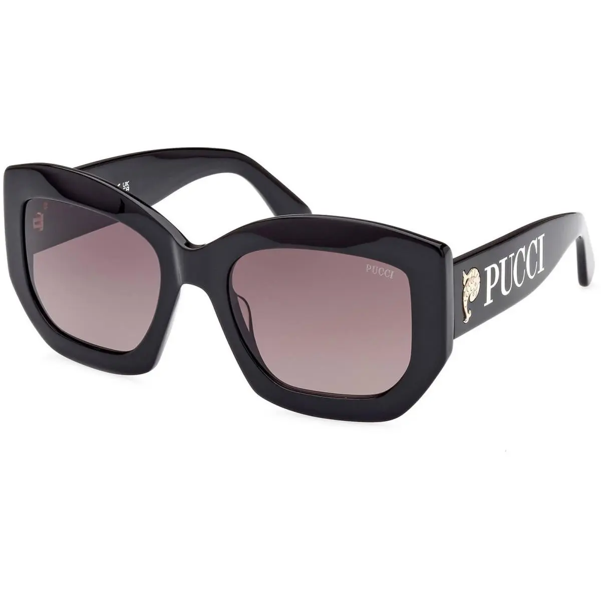 EP0211 01B Black Acetate Butterfly Sunglasses Women 54-20-140 by Emilio Pucci