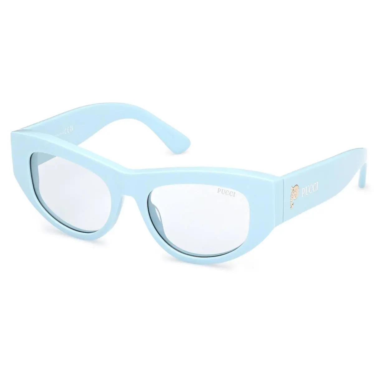 Emilio Pucci EP0228 84V Light Blue Acetate Cat Eye Sunglasses 52-18-140