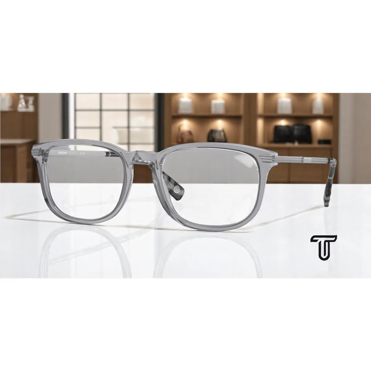 BE2369 4021 Cedric Grey Demo Lens 56 mm Men`s Eyeglasses by Burberry