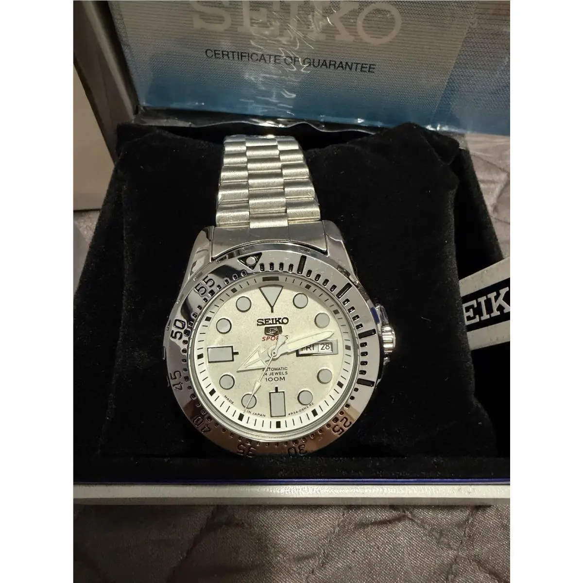 Seiko 5 Sports Men`s White Watch - 4R36-03T0
