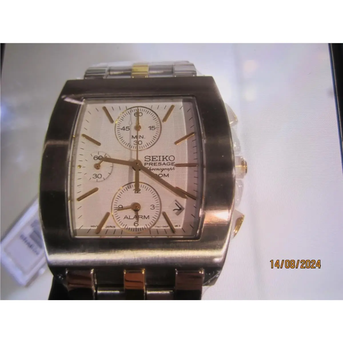 Presage Men`s Watch Alarm Chrono All S/s SNAH11 by Seiko