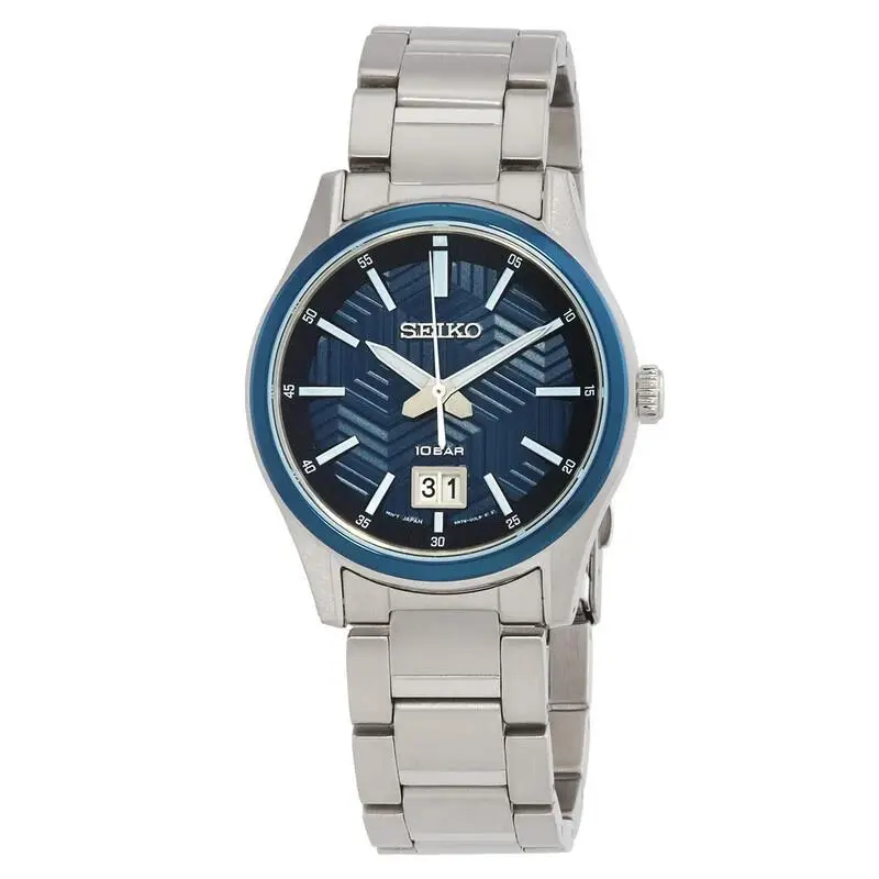 Seiko SUR559P1 SUR559 Essentials Quartz Blue Dial Men`s Watch