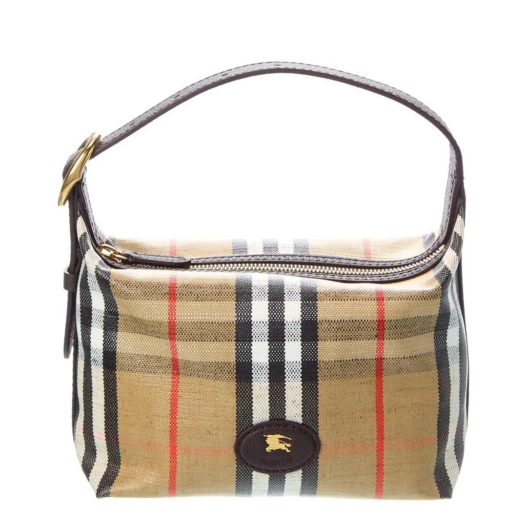 Burberry Highlands Mini Leather-trim Duffel Bag Women`s Black